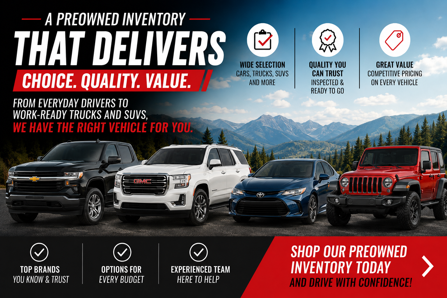 Check out our pre-owned inventory